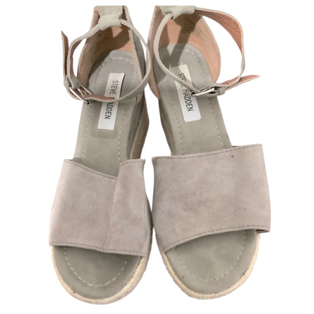 Steve Madden Suede Apolo Espadrille Platform Wedge
Sandals in Taupe Grey Sz 7.5 - Picture 4 of 8